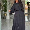 Frühlingskleidung für Damen, 2-teilige Sets Damen-Outfit, Laternenärmel-Anzug mit weiter Hose und Top, High Street Elegante Damen-Sets