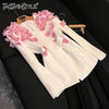 TWOTWINSTYLE Sweet Spliced Appliques Blazers For Women V Neck Long Sleeve Spring Temperament Coat Female Fashion New KJA533232