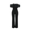 Sexy Jumpsuit mit Slash-Ausschnitt, figurbetont, für Damen, Overall, Rose, Einteiler, Damen, Club-Overalls, Promi-Outfits, Party, Sexy Rompers