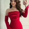 Maßgeschneidertes Meerjungfrauen-Abendkleid Party Klassisches Jersey-Kleid Trägerlose Kleider Modern Saudi-Arabien In Farben erhältlich Celebrity Gowns