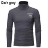 Men Fashion Custom Your Logo Outdoor Casual High Collar Long Sleeved T Shirt Mens Turtleneck Bottoming Shirt Men Warm Pullover