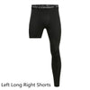 Men Compression Pants Base Layer Exercise Trousers Running Tight Sport Cropped One Leg Leggings Basketball Football Yoga Fitness