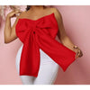Women Hotsweet Sleeveless Sexy Zipper Chic Three-dimensional Butterfly Bow Slim Strapless Tank Top High Street Autumn Clothing