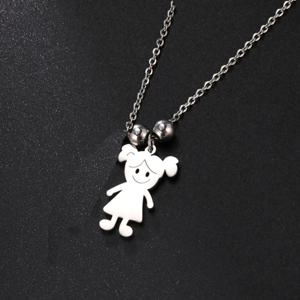 Couple Friend Personalized Necklace Custom Chain Name Mother Father Family Gift For Women Men Stainless Steel Pendant Jewelry