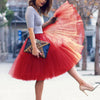 Multi-layer Tulle Tutu Skirts Fuchsia 6 Layers Fluffy Petticoat Underskirt Princess Ball Gown Women Halloween Party Skirt