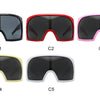 Oversized Punk One-piece Wrap Around Sunglasses Goggle Women Men Sun Glasses Female Surround 2000'S Shades Eyewear