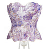 SsTss American Court Corset Sheer Mesh Breathable Corset Sexy Top Hollow Irregular Lace Double Layer Shapewear Chic Camis Top