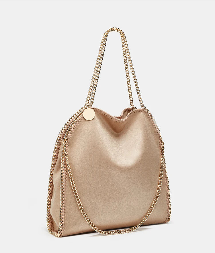 Designer's retro braided chain environmental microfiber handbag Women's new fashion multi-functional large capacity shoulder bag
