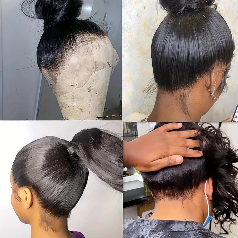 360 HD Lace Front Wig Human Hair 250% Density Body Wave Transparent Lace Frontal Wig Pre-Plucked Hair Full Hairline Natural Wigs