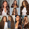 Chocolate Brown Straight 13x4 13x6 Hd Lace Frontal Wig Brazilian Colored T Part Human Hair Wigs For Women Preplucked 30 36 Inch