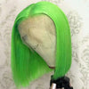 WIF Kurzer Bob Glattes Farbenfrohes Haar Synthetische Perücke Highlight Orange Glatter Bob Pinkes Haar Lace Front Perücken Cosplay Make-up Verwendung