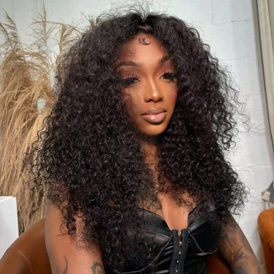 30 Inch 13x4 Kinky Curly Lace Front Wigs Human Hair Pre Plucked 13x6 Transparent Lace Jerry Curly Wig For Women With Baby Hair