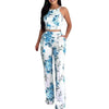 Summer Two Piece Set Women Fashion Short Print Sleeveless Vest High-waisted Wide-leg Pants Suit Two Piece Set Women Casual Suit