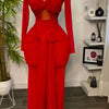 CM.YAYA Women Mesh See Though Long Sleeve Maxi Bowknot Long Dress 2025 Evening Sexy Club Party Evening High Street Dresses