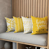 Kissenbezüge 4er-Set 45x45 cm, Moderne Sofa Kissenhülle, Dekorative Wohnzimmer Outdoor Leinenstoff Geometrisches Kissenbezug-Set Künstlerisch