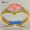 MISSFOX Pink Damen Armbanduhren Luxus Klein Zifferblatt Elegant Quarz Uhr Für Damen Icy Look Party Schmuck Mini Babe So Süß Armbanduhr