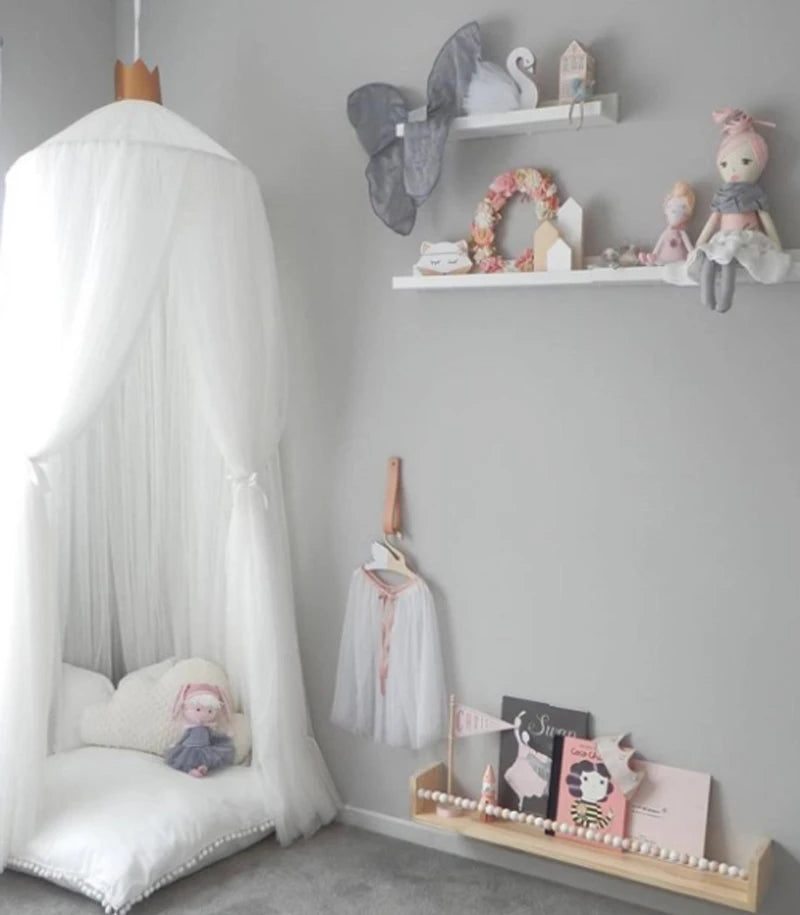 Moskitonetz für Babybetten, Betthimmel, Vorhang, Bettwäsche, Wiegennetz, Rosa, Prinzessinnen-Spielzelt für Kinder, Kinderzimmerdekoration