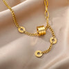Double Layer Hollow Clavicle Chain Stainless Steel Necklace For Women Punk Hip-Hop Streetwear Jewelry Dropshipping
