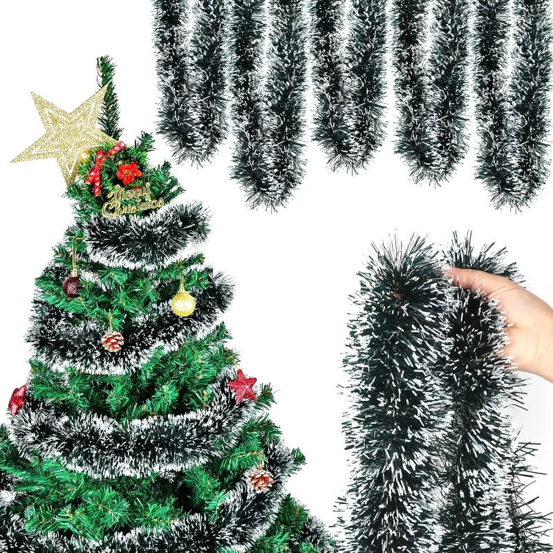 Weihnachten Grüne Zuckerrohr Bänder Girlande DIY Weihnachtsbaumschmuck Grüne Zuckerrohr Bänder Kranz Hängender Anhänger Haus Party Dekoration