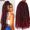Yeaful 18 Inch Synthetic Marley Twist Braiding Hair Red Black Brown Ginger Bug Blonde #4 Pre Looped Marley Twists Crochet Hair
