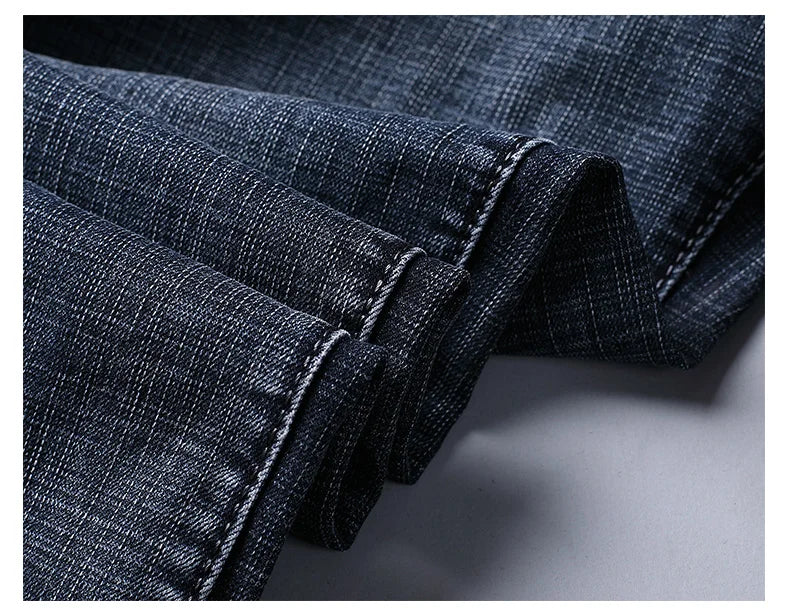 Wthinlee Neue Business Herren Jeans Casual Gerade Stretch Mode Klassische Blau Schwarz Arbeit Denim Hosen Männliche Marke Kleidung