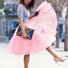 Multi-layer Tulle Tutu Skirts Fuchsia 6 Layers Fluffy Petticoat Underskirt Princess Ball Gown Women Halloween Party Skirt