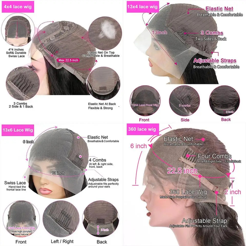 Deep Wave Glueless Wig Human Hair Ready To Wear And Go PrePlucked For Women Precut 6x4 Closure Curly Lace Front Wigs On Sale