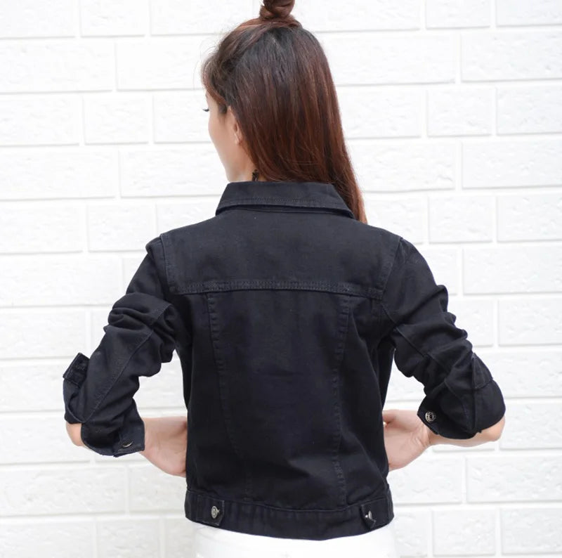 New Women's Denim Jacket Spring and Autumn 2026 Casual Short Denim Jacket Women's Korean Version Solid Color Jacket Clothes