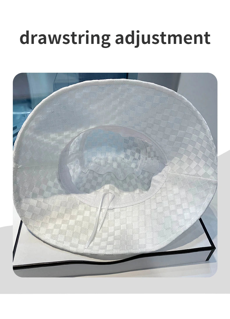 Light Luxury Fashion Pot Hat Summer Simple and Versatile Thin Breathable Fisherman Cap Spring and Autumn Outdoor Outing Sun Hats