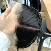 13x4 Transparent Lace Frontal with Braids 10 Inches Natural Brazilian Remy Hair Lace Frontal with Baby Hair for Women Girls