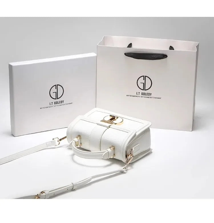 Luxuriöse Designer-Taschen mit hochwertigem Alligator-Prägeleder und zartem Metalldesign, tragbare Umhängetasche für Damen