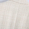 TRZA Women Fashion Tweed Double Breasted Blazer Coat Vintage Long Sleeve Flap Pockets Female Outerwear Chic Veste Femme
