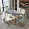 Einzigartige Luxus-Esstischstühle mit modernen Metallbeinen, rechteckiger Esstisch im platzsparenden nordischen Design, Mesa De Comedor Möbel