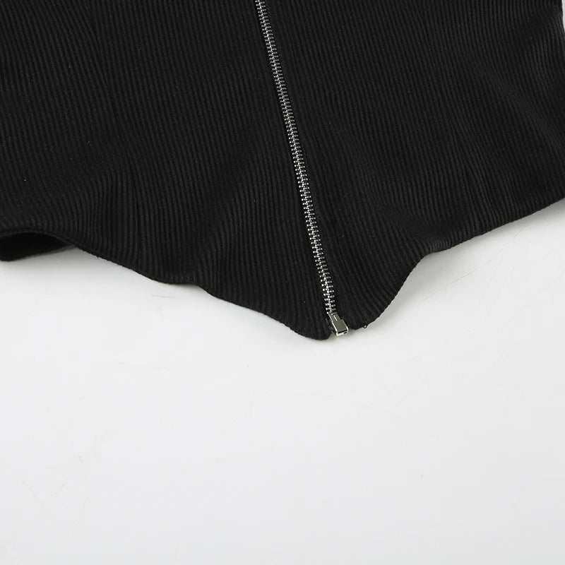 BIIKPIIK Pelzkragen Kapuzenmäntel für Damen Lässiger Reißverschluss Slim Hoodies Einfache All-match Schwarz Harajuku Mantel Herbst Winter Sweatshirts
