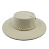 Women's Pearl Chain Fedora High Fashion with Pearl Pins Bump Cap Black White Autumen Winter Ladies Fedoras Wide Brim Girl Hat