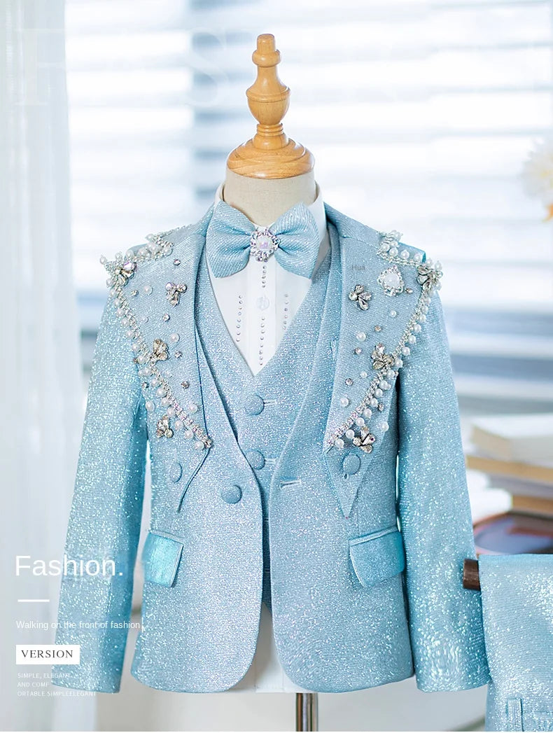 Baby Boy Suit Children's Piano Performance Evening Dress Blazers Sets Boys Suits For Weddings Traje De Niño Para Bautizo A3742