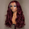 Dark Burgundy Straight Wigs 13X4 HD Lace Front Human Hair Wigs 99J Color Straight Brazilian Hair Wig Glueless Wig Pre Glueless