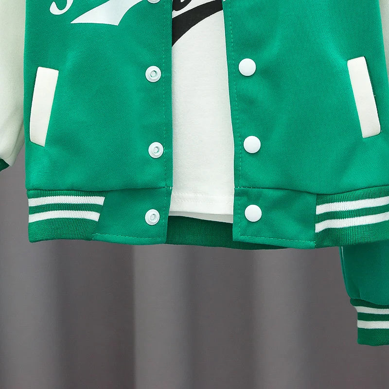 New Kids Baseball Clothing Suit Boys Girls Casual Sports Sets Coat Pants tripartite Spring Autumn Thin Baby Tracksuit Outfits