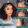 Deep Wave Bob Wig Human Hair Lace Front Wigs For Black Women Human Hair  Invisible Lace Wigs 200 Density 13x4 #1B Natural Black
