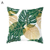 45cm Cushion Case Removable Polyester Green Plant Print Pillowcase Tropical Leaf Cactus Monstera Throw Cushion Cover Home Decor