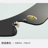 Neue Mode Bunte Sport-Sonnenbrillen Damen Cyberpunk Randlose Sonnenbrille Anti-UV Fahr-Sonnenbrille UV400 Oculos De Sol