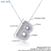 MHS.SUN Hochwertige Bubble Initialenkette Buchstabe A-Z Silberfarbene Zirkon 26 Initialen Ballon Anhänger für Damen Herren Schmuck