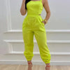 New Summer Fashion Printed Sleeveless Jumpsuit Sexy Hollow Backless Lace Up Long Jumpsuits Elegant Casual Jumpsuit With Pocket