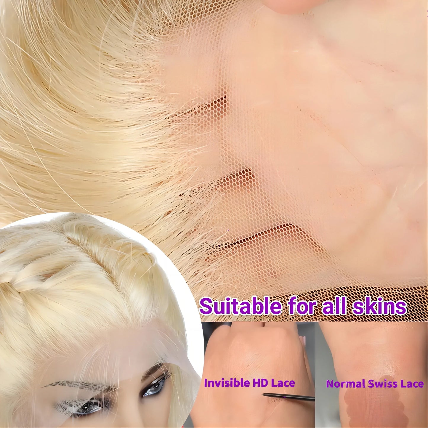 613 Blonde Body Wave Echthaarperücke vorgezupft 16-36 Zoll 100 % Echthaarperücke 13x4 13x6 HD Lace Frontal Perücken 180 200 Dichte