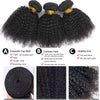 Afro Kinky Curly Bundles Brazilian 1/3 Afro Kinky Human Hair Bundles Deal 8-24" Hair Extensions Curly Human Hair Weave For Women
