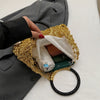 MOODS Handmade Woven Design Round Handle Handbags For Women Eco-friendly Craft Paper Hollow-out Luxury Designer Top-handle Bags