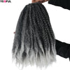 Yeaful 18 Inch Synthetic Marley Twist Braiding Hair Red Black Brown Ginger Bug Blonde #4 Pre Looped Marley Twists Crochet Hair