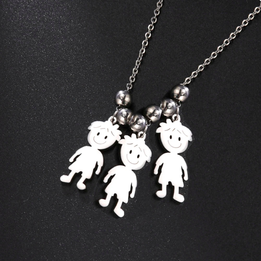 Couple Friend Personalized Necklace Custom Chain Name Mother Father Family Gift For Women Men Stainless Steel Pendant Jewelry