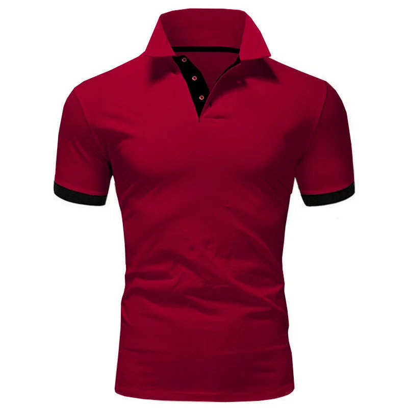 Men's Short Sleeve Polo Shirts Casual Slim Fit Basic Designed Shirts Quick-drying Anti-wrinkle Tops
