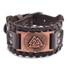 New Retro Wide Leather Pirate Compass Bracelet Men's Bracelet Celtic Viking Jewelry Compass Bracelet Accessories Party Gifts